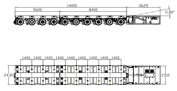 Remolque modular mammoet SPMT cometto