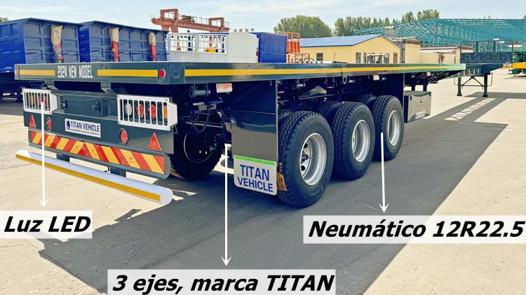 Semirremolque plataforma extensible para containera en venta
