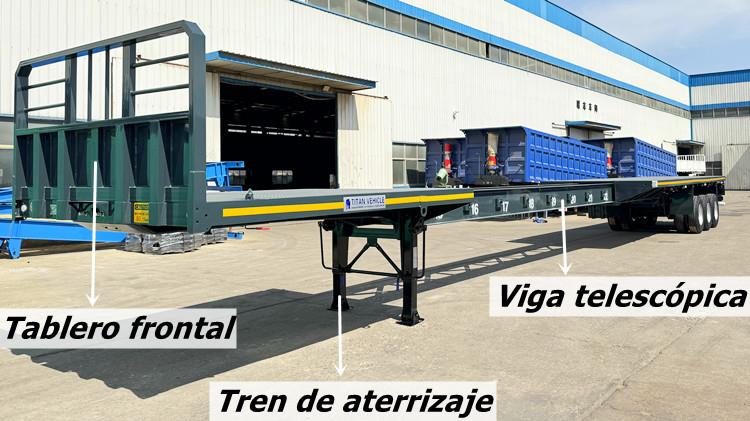 Semirremolque plataforma extensible para containera en venta