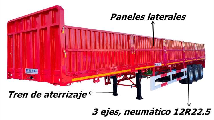 Remolque para carga pesada tractomulas con paneles laterales