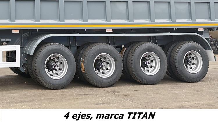 Semirremolque volquete bañera basculante de 4 ejes