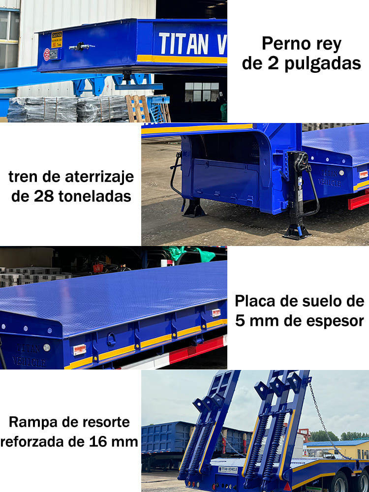 Remolque Plataforma Cama Baja de 4 Ejes Venta en Perú