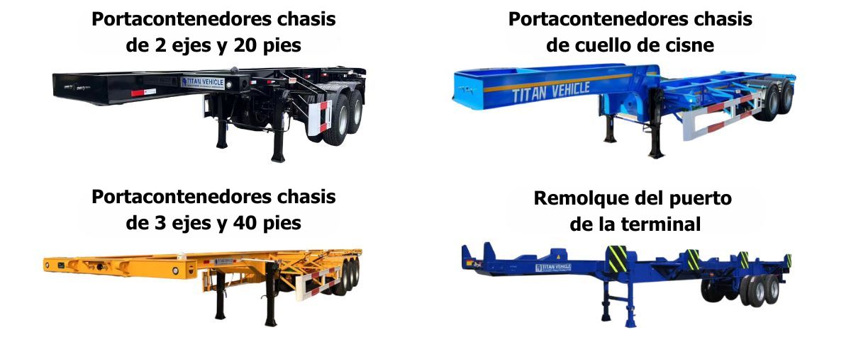 Plataforma Portacontenedores Chasis en Venta