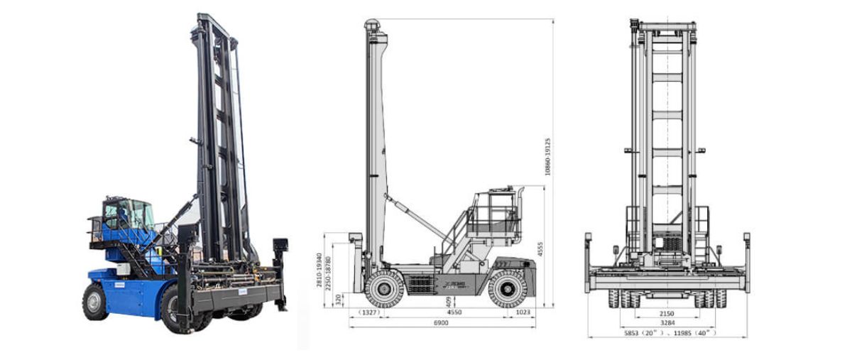 Reach Stacker para manipulador de contenedores